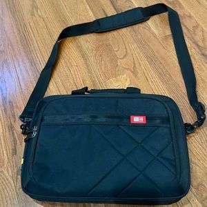 Black laptop case.
